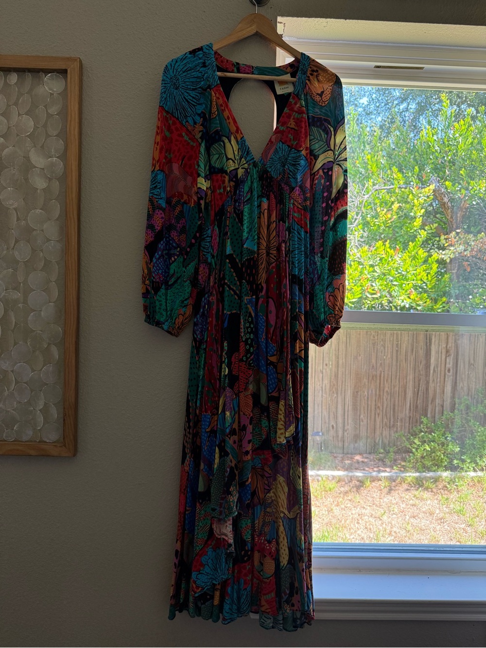 Farm Rio Vibrant Multi-Color Floral Maxi Dress